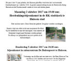 Herdenkingsbijeenkomsten in Huissen op 2 en 5 oktober 2017